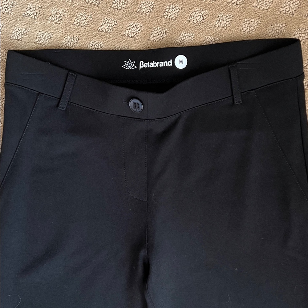 Betabrand Pull On Black Stretch Work Pants - Picture 3 of 9